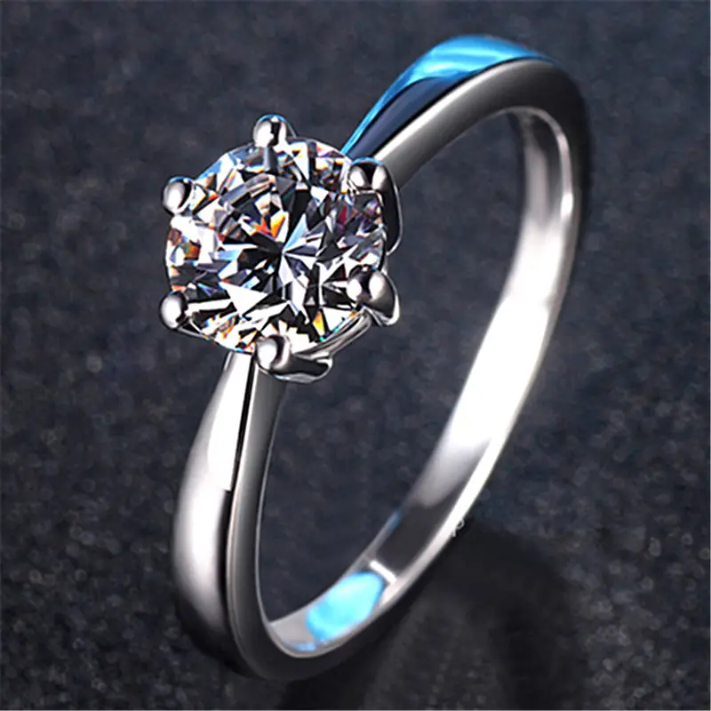 Couple Ring Diamond Sterling Silver Gold Plated