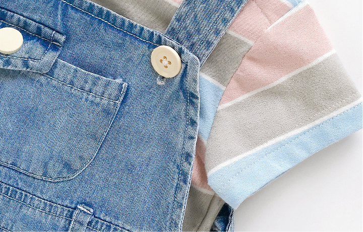 Infant denim overalls