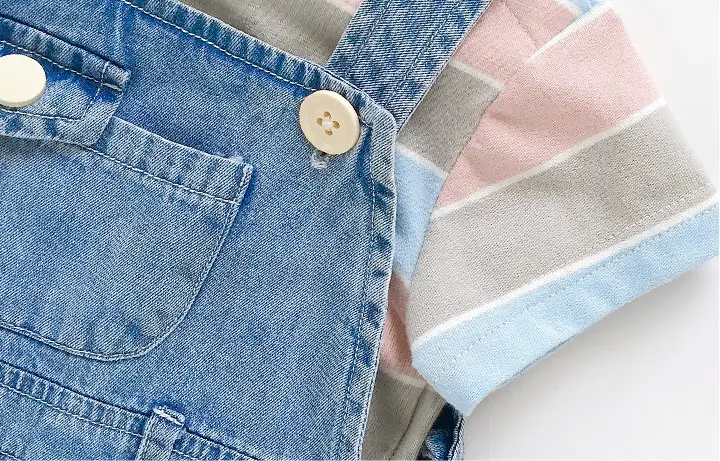 Infant denim overalls