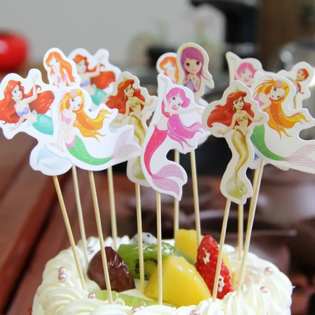 Birthday party cake baking decoration insert Mermaid - Shop at LoveMi