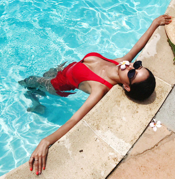 One-piece chinlon swimsuit - Image 2
