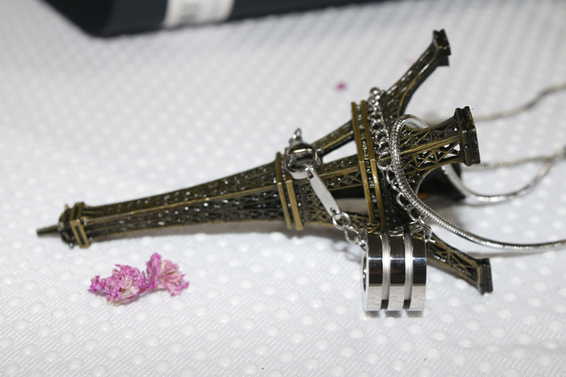 Simple clavicle titanium steel necklace