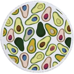 Avocado round beach towel - H - View 1