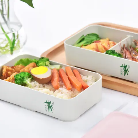 Eco-friendly Bamboo 3-layer Lunch Box Microwave Safe Bento