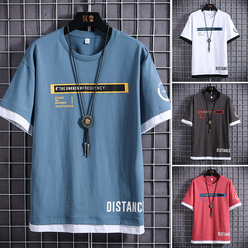 Fashion letter printed cotton short sleeve