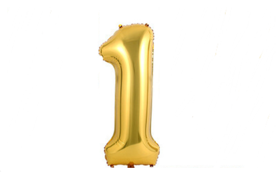 40 Inch birthday digital aluminum film guide balloon Gold - Shop at LoveMi