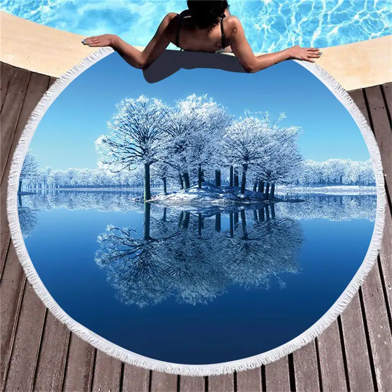 Round Printed Beach Towel