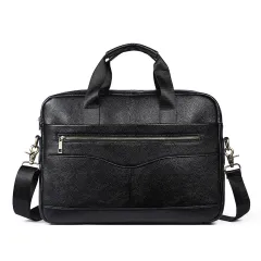 Men's crossbody bag leather handbag - Black - View 1