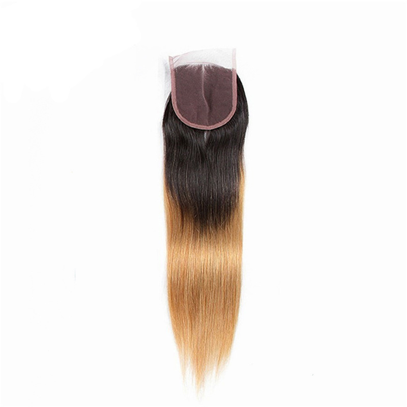 Honey Ombré Straight 4x4 Lace Closure