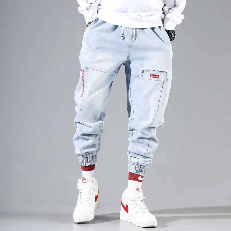 Summer light blue jeans