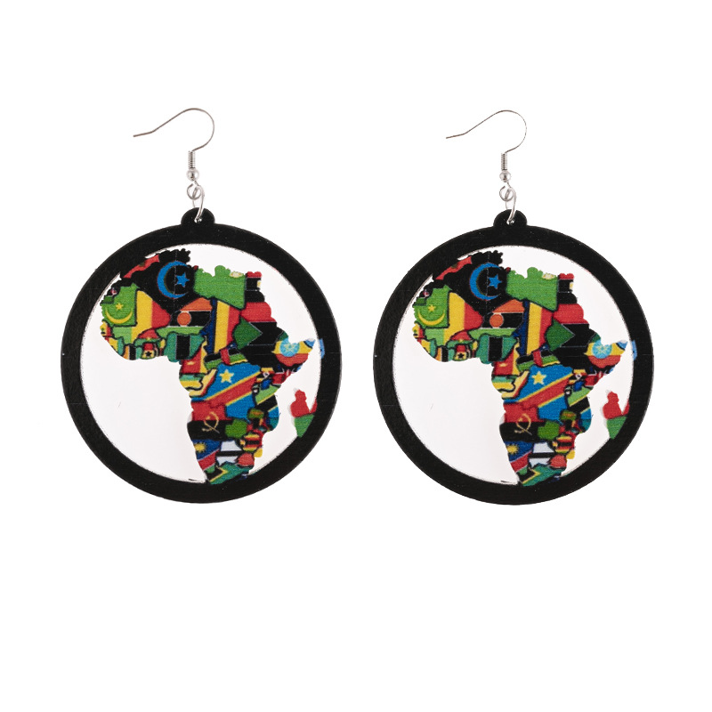 Map color earrings
