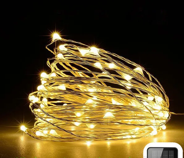 Solar Powered LED Garden Lights Warm White20M - Shop at LoveMi