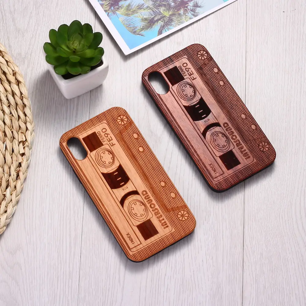 Mobile phone case with protective tape