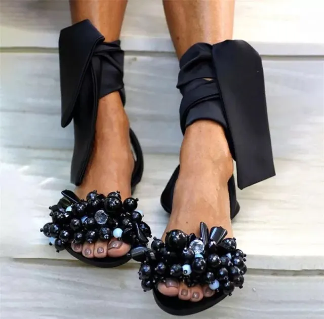 Explosive beaded toe casual women Black - Shop at LoveMi