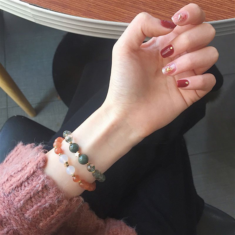 Natural Crystal Green Ghost Bracelet