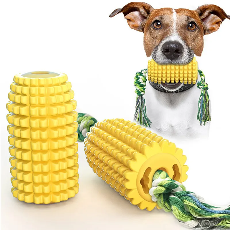 Dog Corn Molar Stick Chew Resistant Toy - Vocal Corn Drawstring