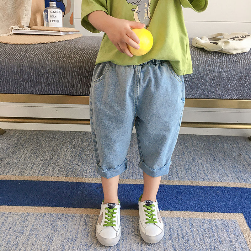 Childrens Soft Cropped Denim Jeans