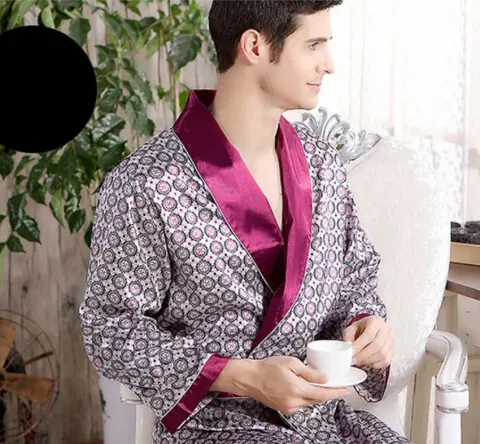 Men's Silk Nightgown Summer