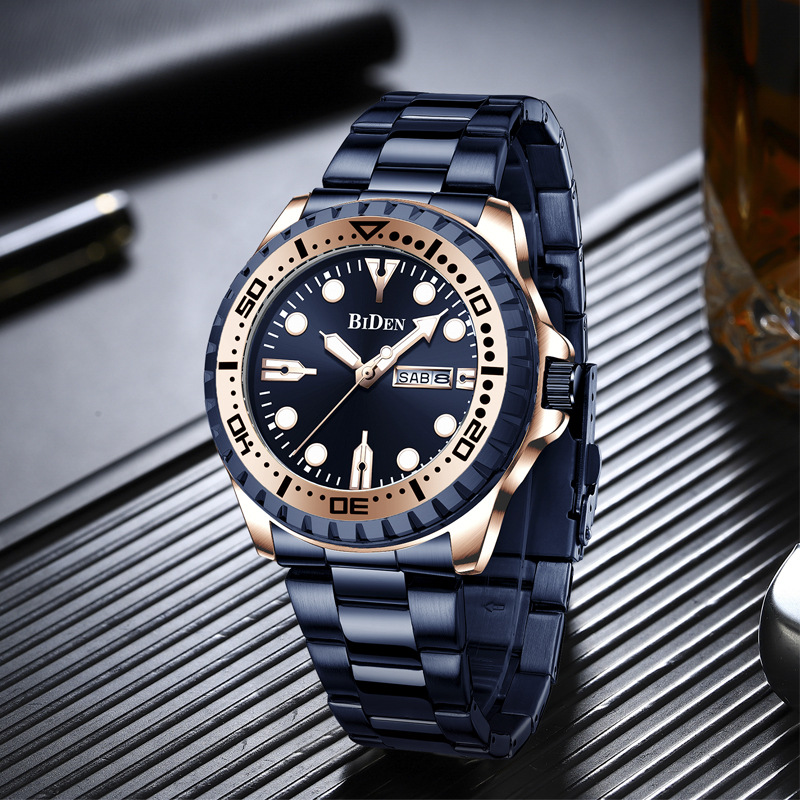 Waterproof men's quartz watch