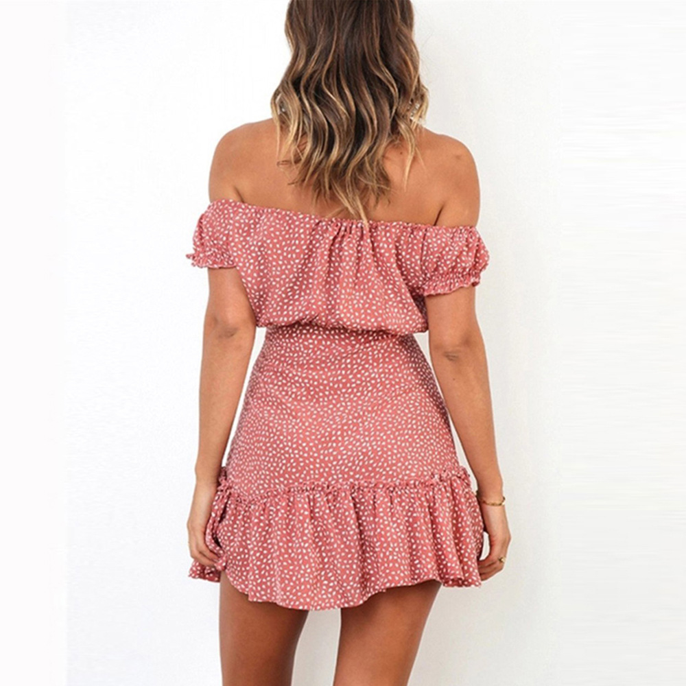 Floral floral tube top shoulder dress