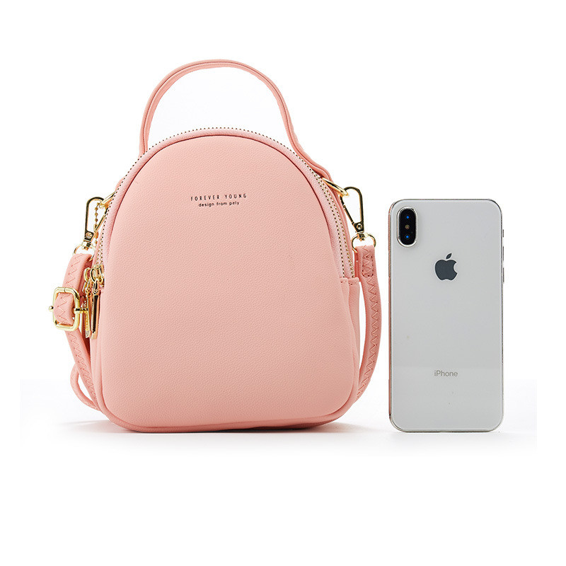 Solid color ladies bag ladies small backpack