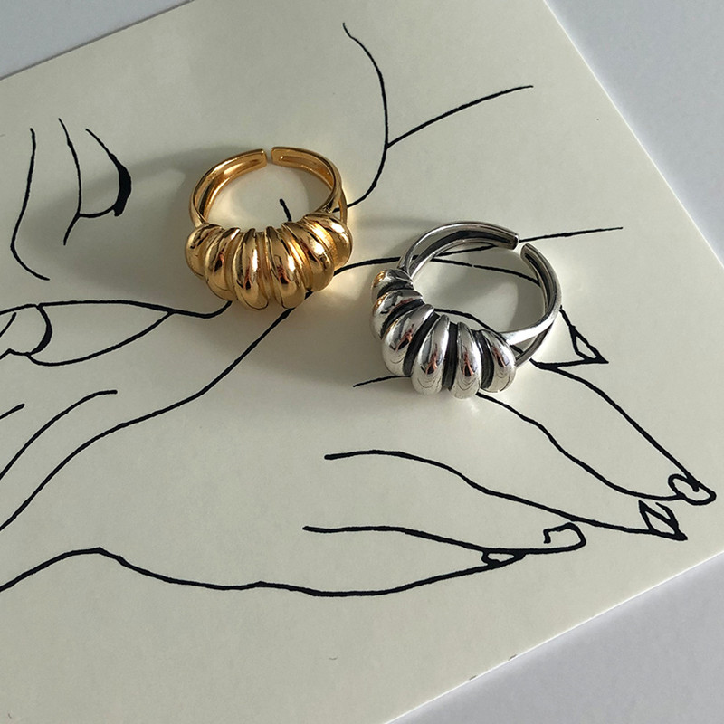 French style wide convex ring