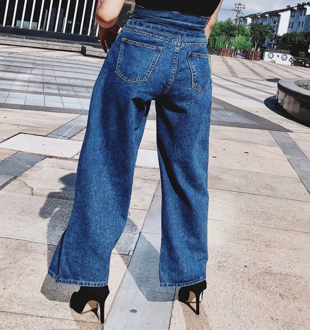 Slim wide-leg jeans