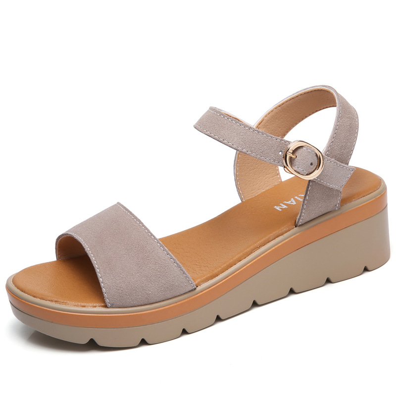 Flat platform platform sandals Brown - Shop at LoveMi