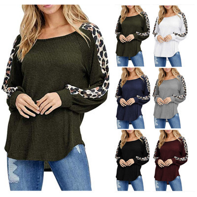 Leopard waffle patch top