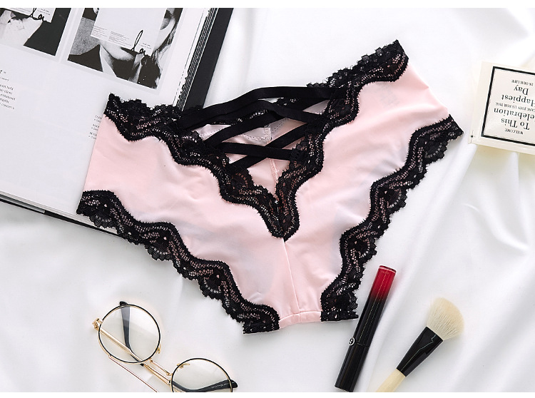 Brief cutout sexy cotton Light Pink - Shop at LoveMi