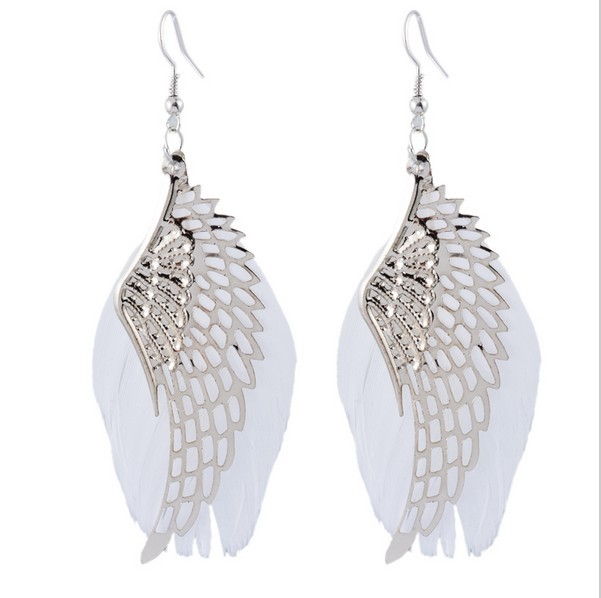 Vintage feather earrings