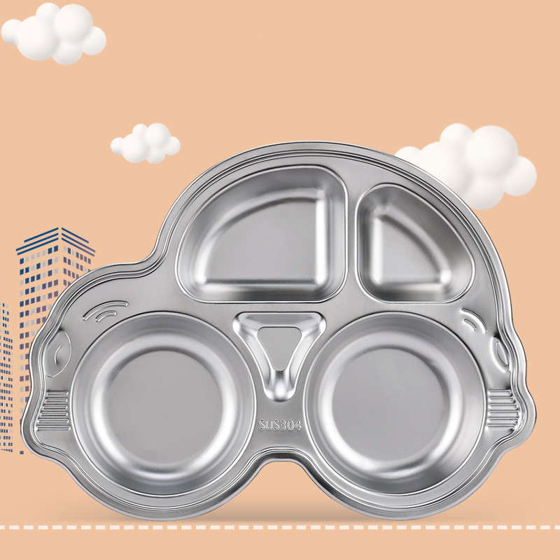 Stainless steel cartoon dinner plate