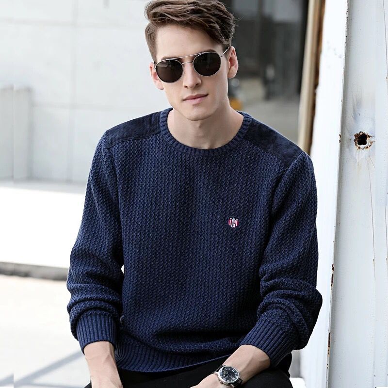 Title 3, Thick sweater mens round neck Pullover casual ...