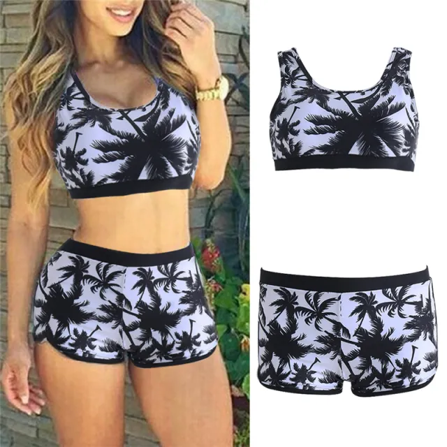 Coconut palm sports bikini Picture Color M - Shop at LoveMi