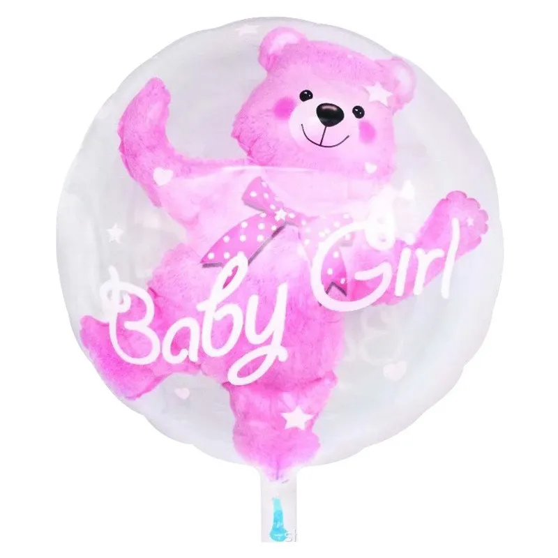 Bear transparent ball - Pink