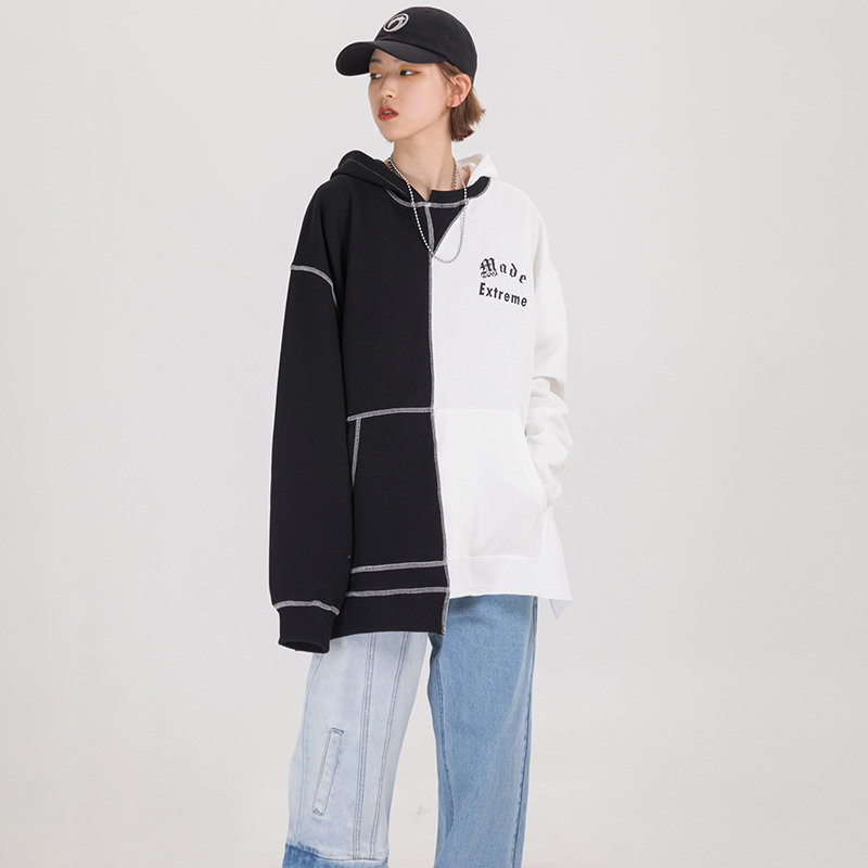 Title 6, Irregular stitching contrast sweater