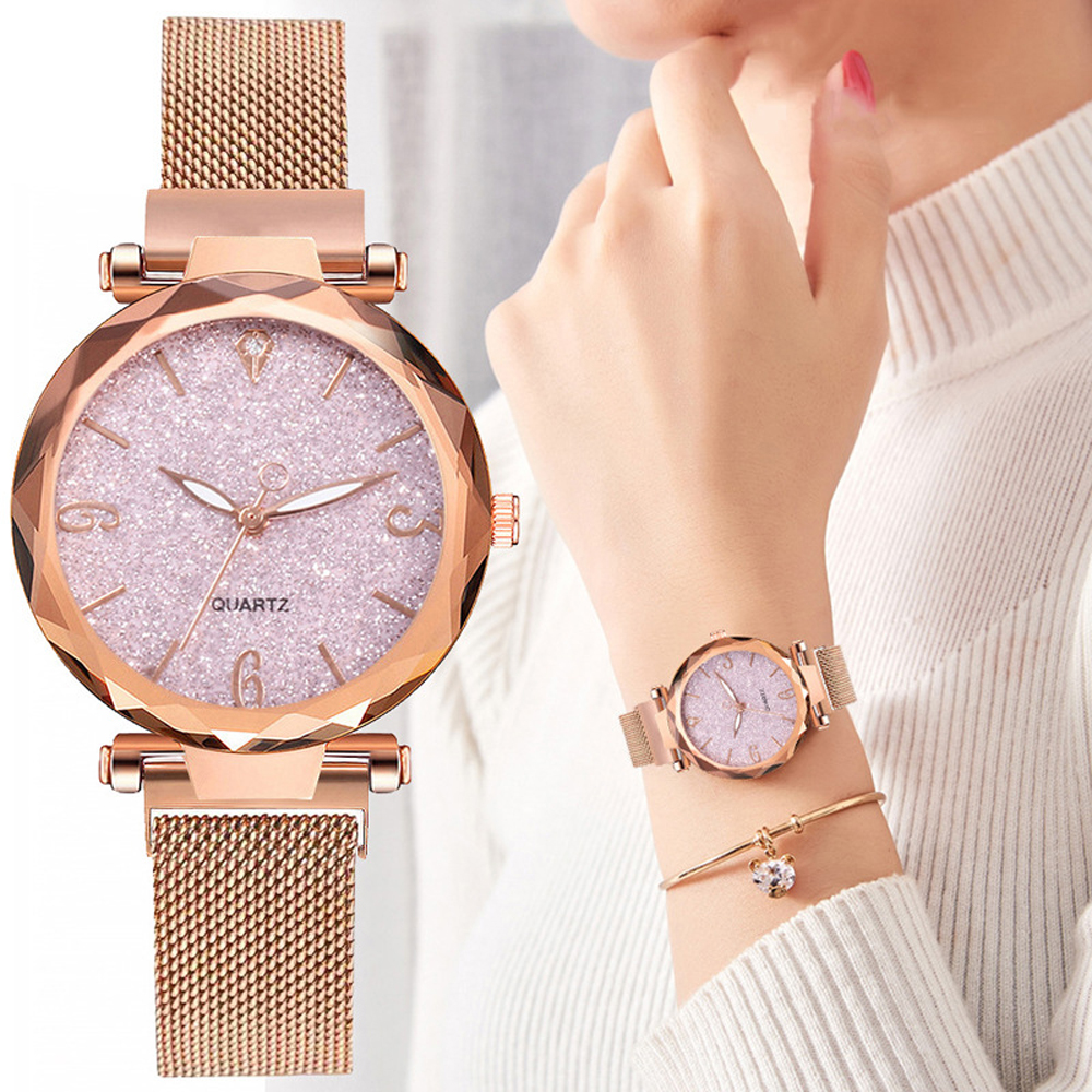 Female Gypsophila mesh belt watch