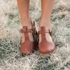 Block heel sandals women's shoes - Brown - View 1