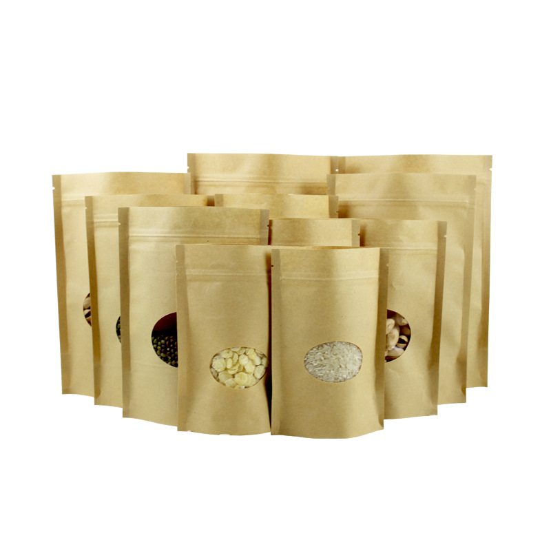 Title 2, Round kraft paper bags for eco-friendly packagi...