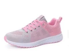 Sports Shoes Female Students Breathable Mesh - Pink - View 1