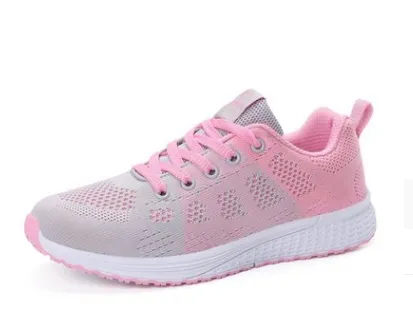 Sports Shoes Female Students Breathable Mesh Pink - Shop at LoveMi