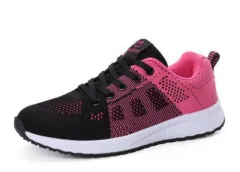 Sports Shoes Female Students Breathable Mesh - Red - View 1