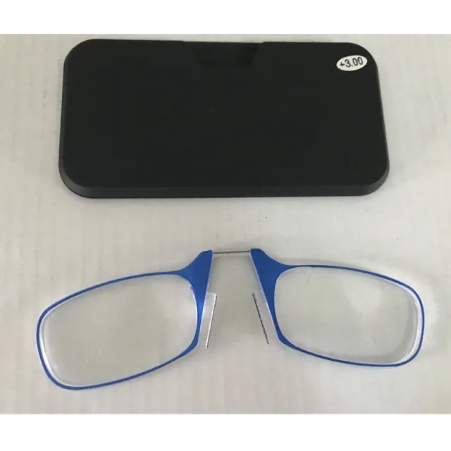Clip on reading glasses SOS wallet emergency glasses Blue - Shop at LoveMi