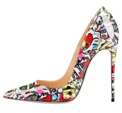 Shallow mouth high heels - Playing Cards-44 - View 1