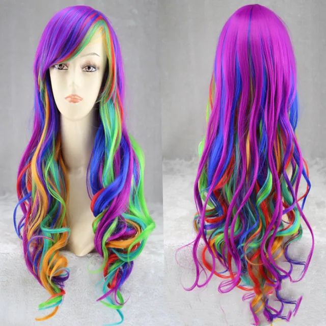 Colorful rainbow gradient hairstyle Colorful - Shop at LoveMi