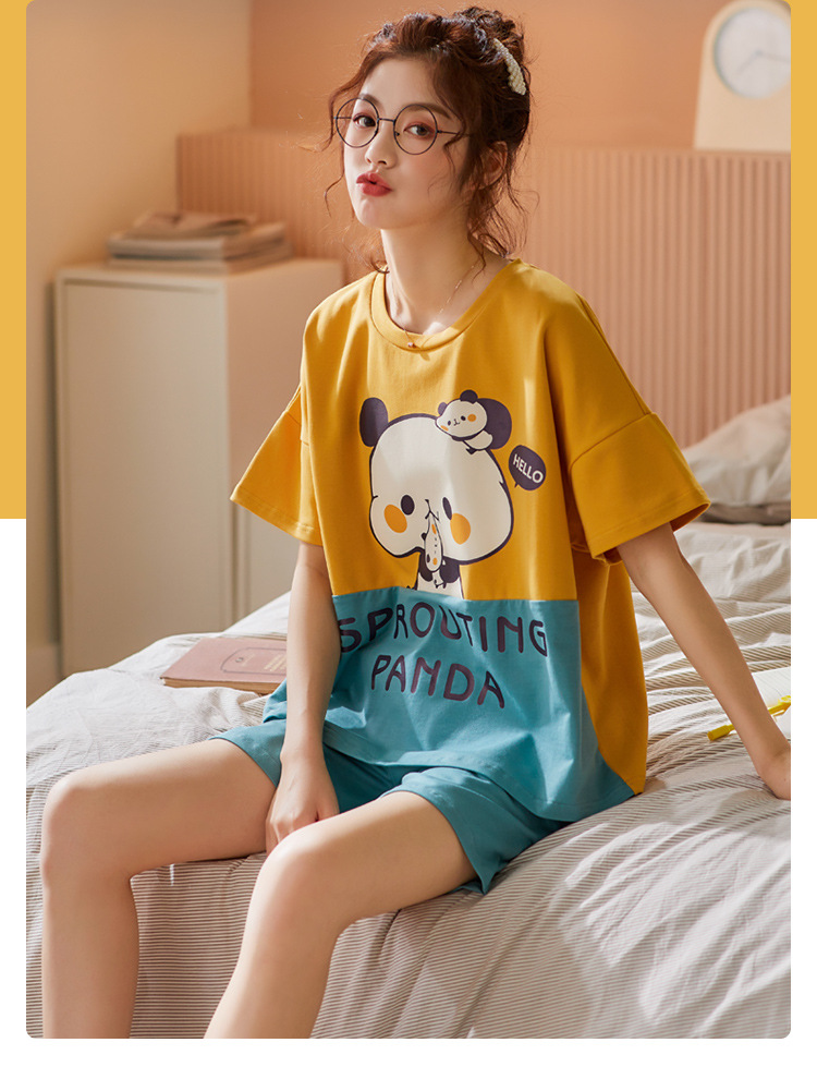 Title 4, Cute Sprouting Panda Short PJ Set