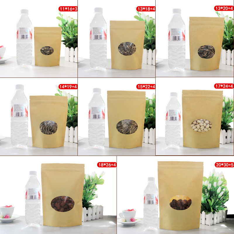 Title 1, Round kraft paper bags for eco-friendly packagi...