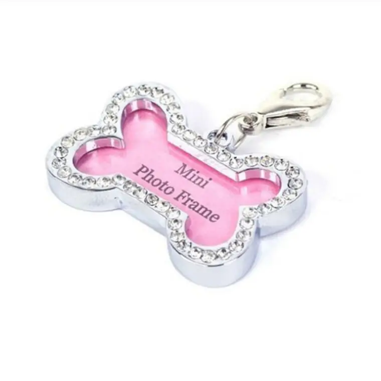 Dog Pendant with Metal Diamond