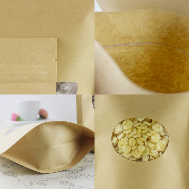 Title 3, Round kraft paper bags for eco-friendly packagi...