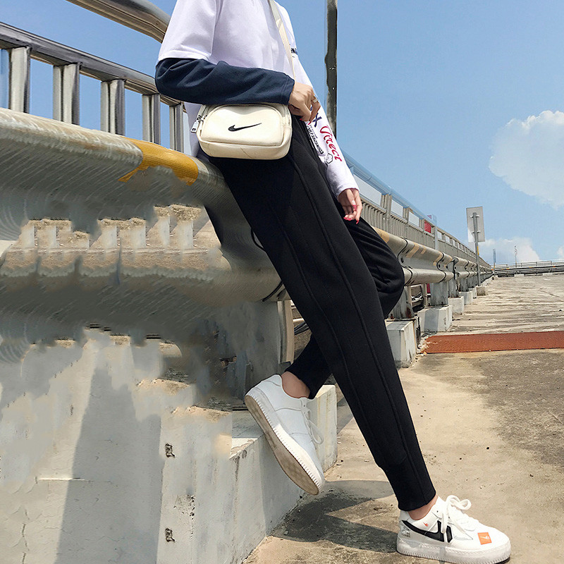 Nine-point thin harem pants